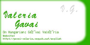 valeria gavai business card